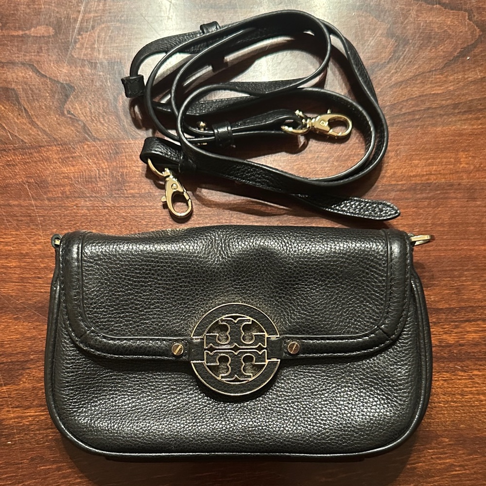 Tory Burch Black Leather Crossbody Bag